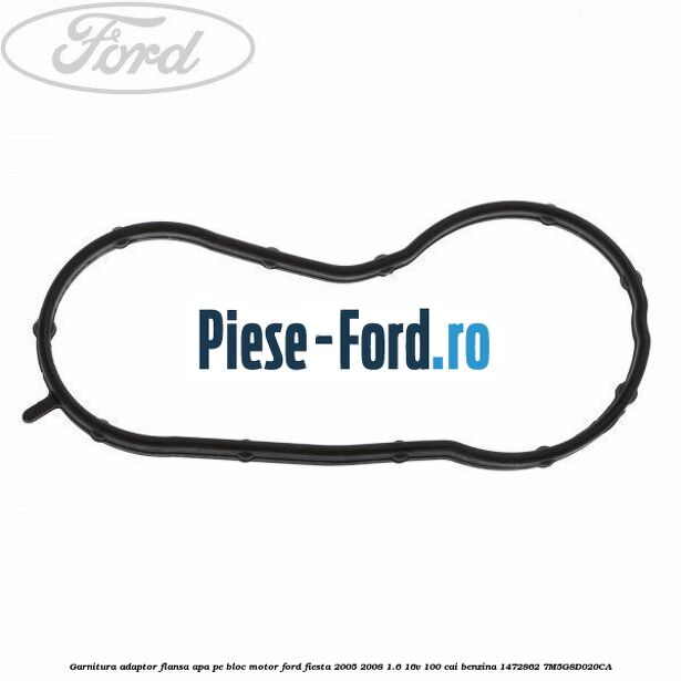 Colier autoblocant prindere furtun flansa termostat Ford Fiesta 2005-2008 1.6 16V 100 cai benzina