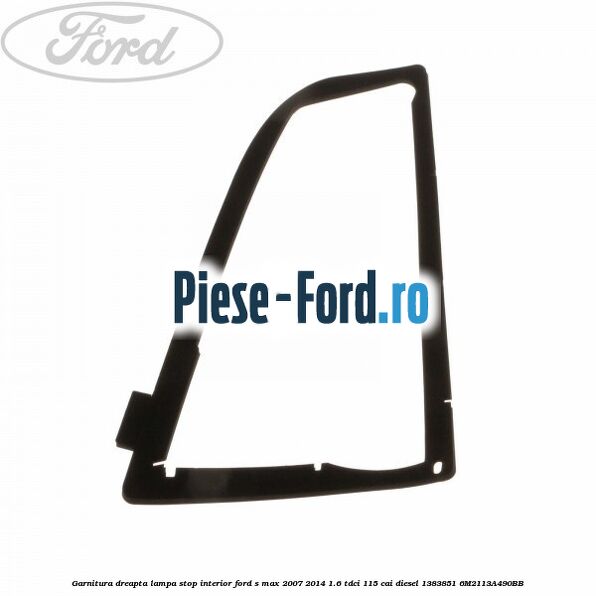 Garnitura dreapta lampa stop interior Ford S-Max 2007-2014 1.6 TDCi 115 cai diesel