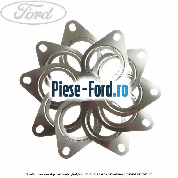 Garnitura evacuare dupa catalizator Ford Fiesta 2013-2017 1.6 TDCi 95 cai diesel