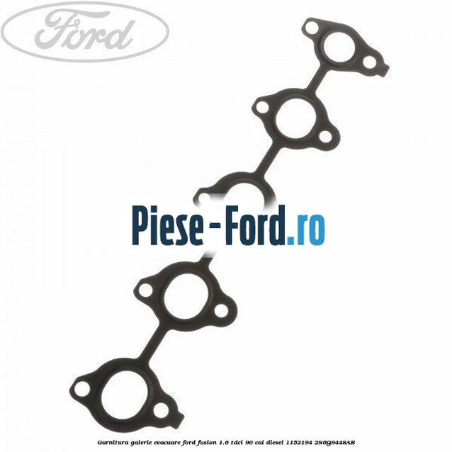 Garnitura, galerie evacuare Ford Fusion 1.6 TDCi 90 cai diesel