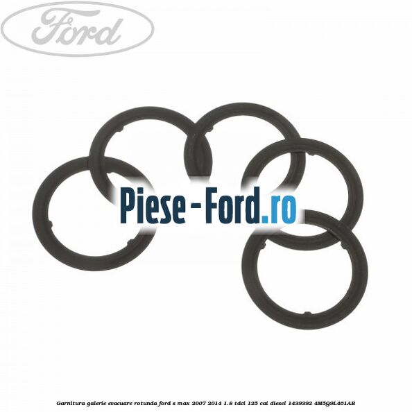 Garnitura, galerie evacuare rotunda Ford S-Max 2007-2014 1.8 TDCi 125 cai diesel #176D2BD617