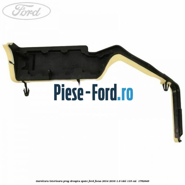 Garnitura interioara prag dreapta spate Ford Focus 2014-2018 1.6 TDCi 115 cai  #0D39CA4E8F