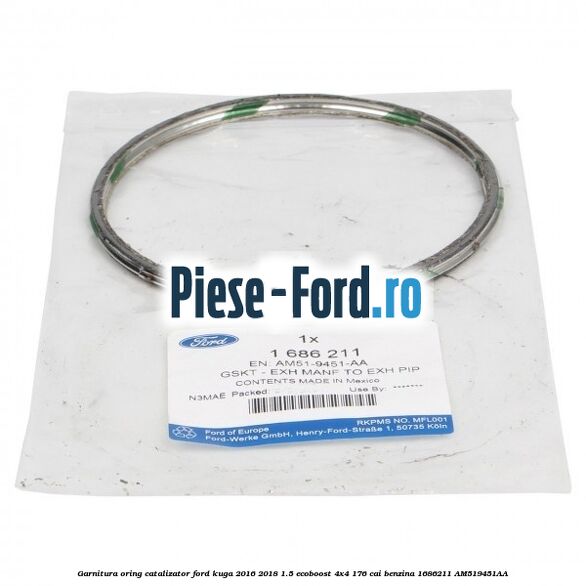 Garnitura oring catalizator Ford Kuga 2016-2018 1.5 EcoBoost 4x4 176 cai benzina #8D4644E379