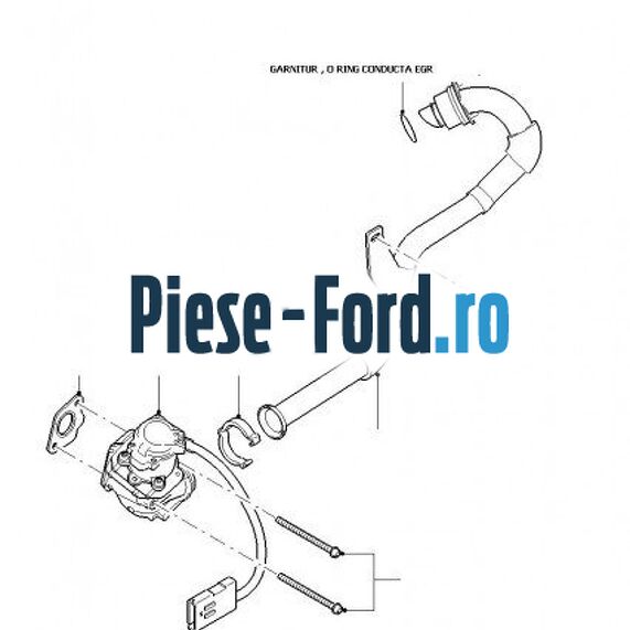 Garnitura oring conducta EGR Ford Focus 2011-2014 1.6 TDCi 115 cai diesel #F5F1654C81