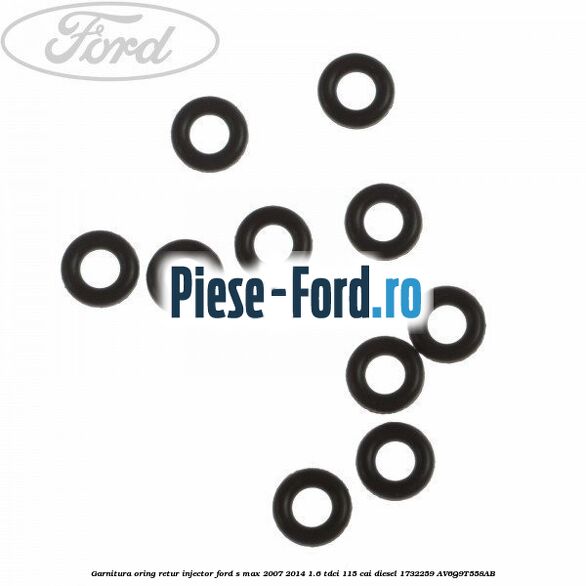 Garnitura oring retur injector Ford S-Max 2007-2014 1.6 TDCi 115 cai diesel #F6192AD8B5