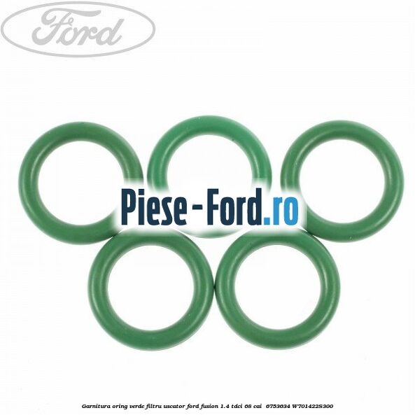 Garnitura, oring verde filtru uscator Ford Fusion 1.4 TDCi 68 cai  #2159034B44