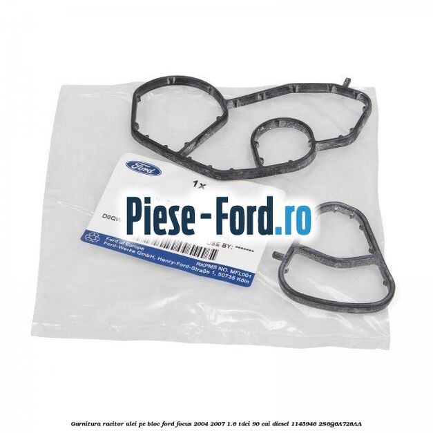 Garnitura racitor ulei pe bloc Ford Focus 2004-2007 1.6 TDCi 90 cai diesel #85661B19CD