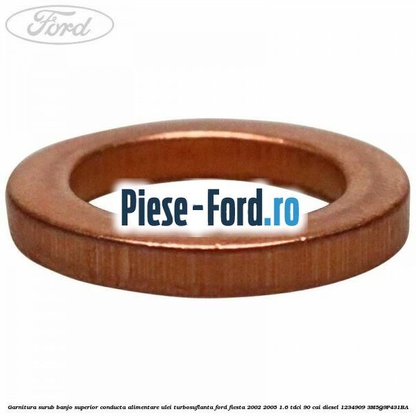 Garnitura surub banjo superior conducta alimentare ulei turbosuflanta Ford Fiesta 2002-2005 1.6 TDCi 90 cai diesel #B93AFA0D33