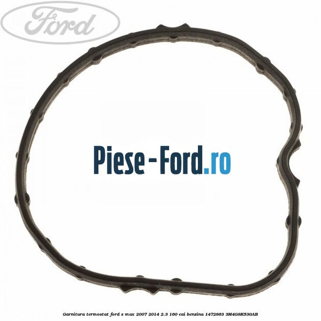 Garnitura metalica adaptor flansa apa pe bloc motor Ford S-Max 2007-2014 2.3 160 cai benzina