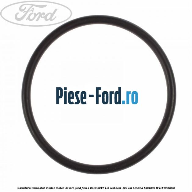 Garnitura termostat in bloc motor 43 MM Ford Fiesta 2013-2017 1.0 EcoBoost 100 cai benzina