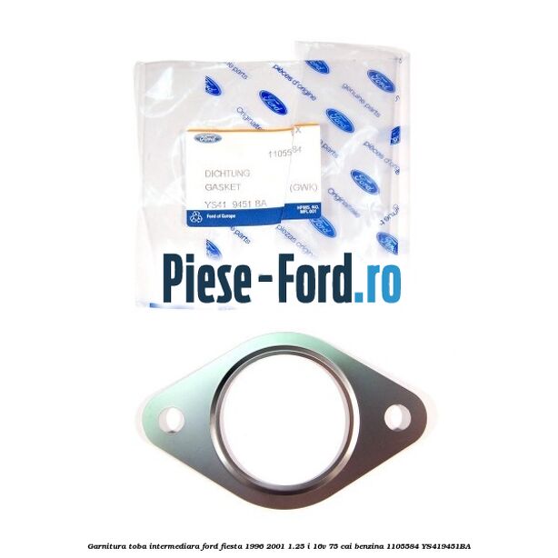 Garnitura toba intermediara Ford Fiesta 1996-2001 1.25 i 16V 75 cai #972A0AAD1C Garnitura toba intermediara Ford Fiesta 1996-2001 1.25 i 16V 75 cai benzina #972A0AAD1C