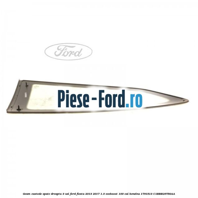 Geam custode spate dreapta 3 usi Ford Fiesta 2013-2017 1.0 EcoBoost 100 cai benzina