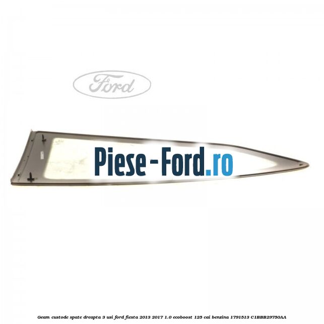 Geam custode spate dreapta 3 usi Ford Fiesta 2013-2017 1.0 EcoBoost 125 cai benzina