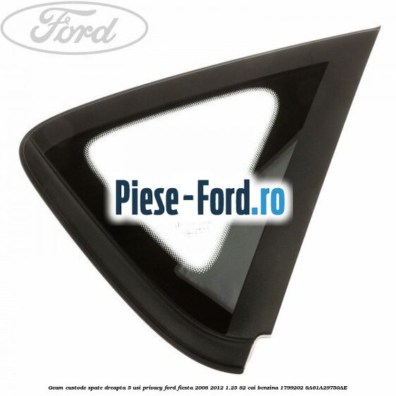 Geam custode spate dreapta 5 usi privacy Ford Fiesta 2008-2012 1.25 82 cai benzina