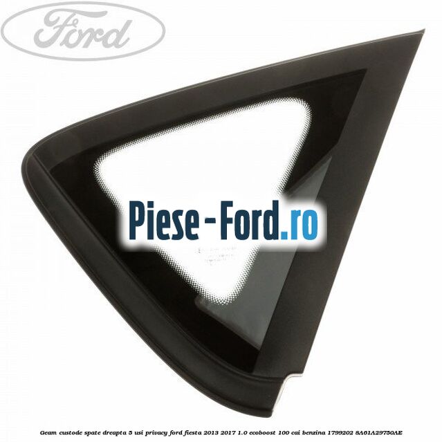 Geam custode spate dreapta 5 usi privacy Ford Fiesta 2013-2017 1.0 EcoBoost 100 cai benzina