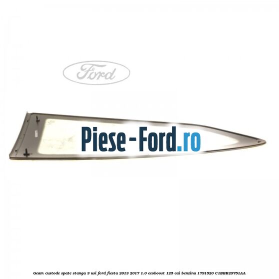 Geam custode spate stanga 3 usi Ford Fiesta 2013-2017 1.0 EcoBoost 125 cai benzina