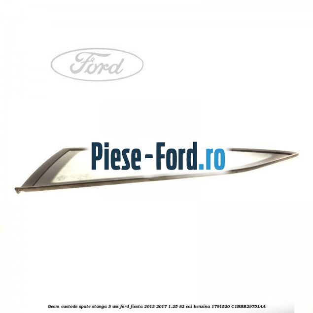 Geam custode spate stanga 3 usi Ford Fiesta 2013-2017 1.25 82 cai benzina