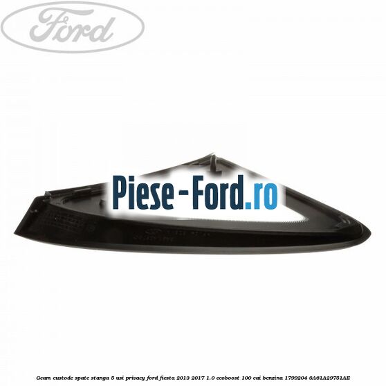 Geam custode spate stanga 5 usi privacy Ford Fiesta 2013-2017 1.0 EcoBoost 100 cai benzina