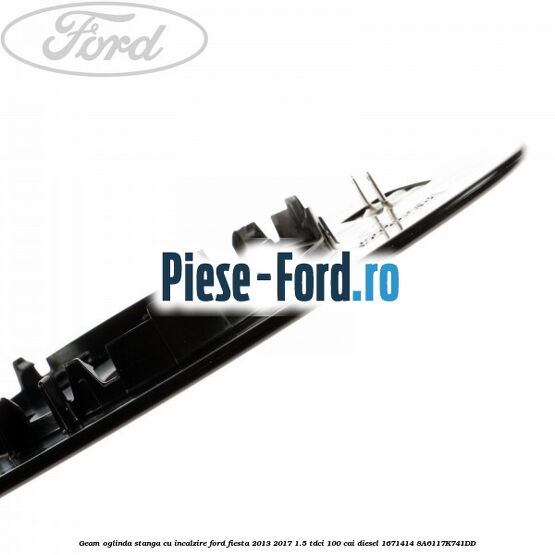 Geam oglinda stanga cu incalzire Ford Fiesta 2013-2017 1.5 TDCi 100 cai diesel #9D541747A4