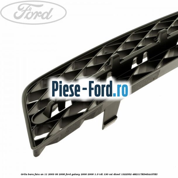 Grila bara fata an 11/2003-08/2006 Ford Galaxy 2000-2006 1.9 TDI 130 cai diesel #9B1B7B7813