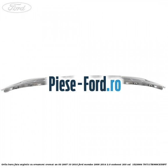 Grila bara fata argintie cu ornament cromat an 03/2007-10/2010 Ford Mondeo 2008-2014 2.0 EcoBoost 203 cai #258CEB2B2D Grila bara fata argintie cu ornament cromat an 03/2007-10/2010 Ford Mondeo 2008-2014 2.0 EcoBoost 203 cai #258CEB2B2D