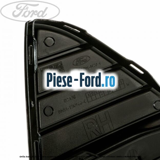 Grila bara fata dreapta titanium Ford Focus 2011-2014 1.6 TDCi 115 cai diesel #DFCC15AE1C