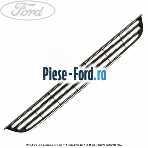 Grila bara fata inferioara cromata Ford Fiesta 2013-2017 1.0 65 cai #32B1F5B208