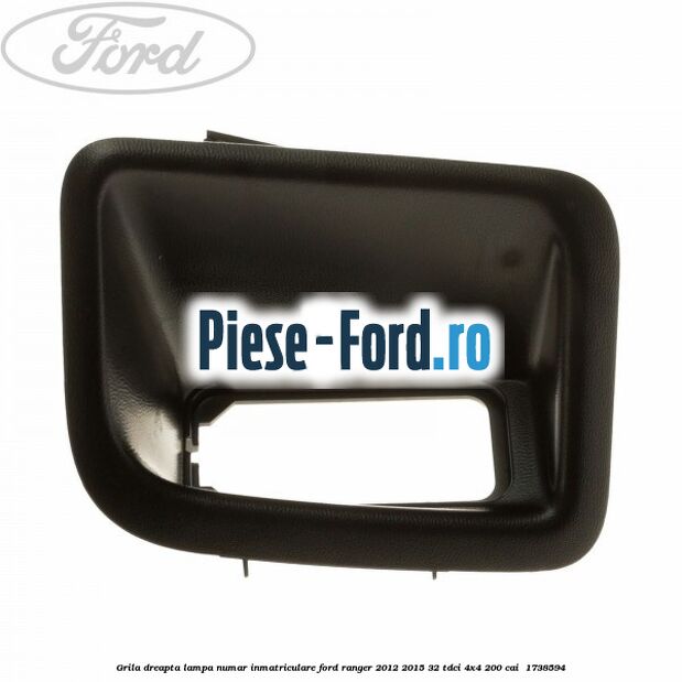 Grila dreapta lampa numar inmatriculare Ford Ranger 2012-2015 3.2 TDCi 4x4 200 cai #2569618E97
