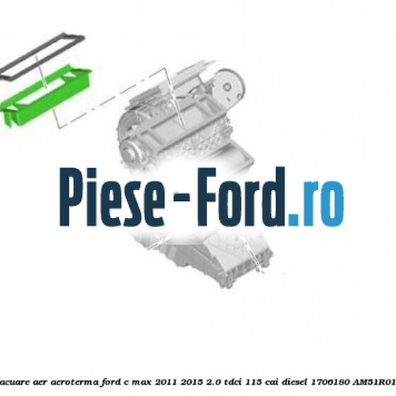Conducta inferioara climatizare picioare stanga Ford C-Max 2011-2015 2.0 TDCi 115 cai diesel