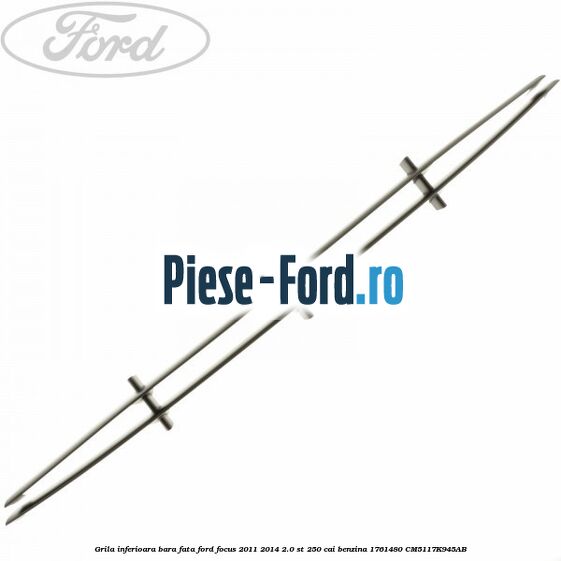 Grila bara fata superioara, model ST Ford Focus 2011-2014 2.0 ST 250 cai benzina
