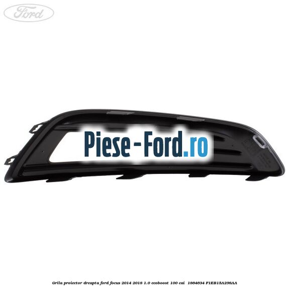 Grila proiector dreapta Ford Focus 2014-2018 1.0 EcoBoost 100 cai  #47068ABBD7
