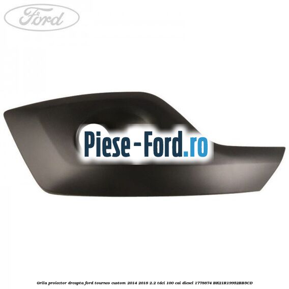 Grila bara fata negru lucios Ford Tourneo Custom 2014-2018 2.2 TDCi 100 cai diesel