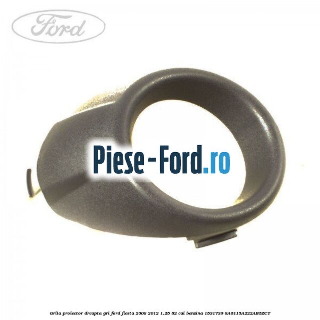 Grila proiector dreapta gri Ford Fiesta 2008-2012 1.25 82 cai benzina