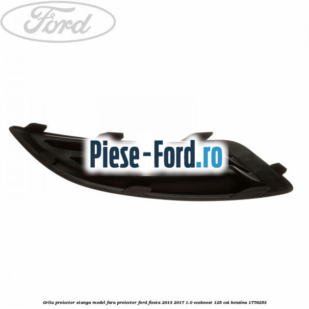 Grila proiector stanga, model fara proiector Ford Fiesta 2013-2017 1.0 EcoBoost 125 cai benzina