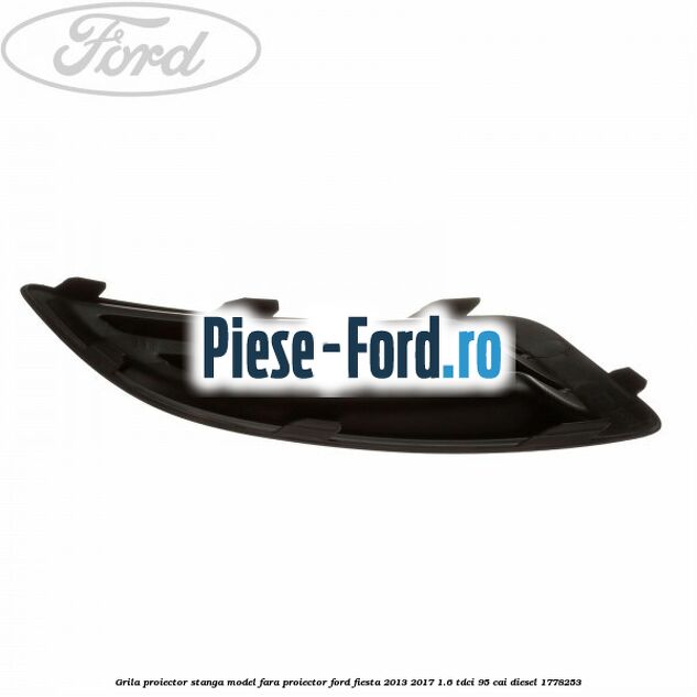 Grila proiector stanga, model fara proiector Ford Fiesta 2013-2017 1.6 TDCi 95 cai diesel