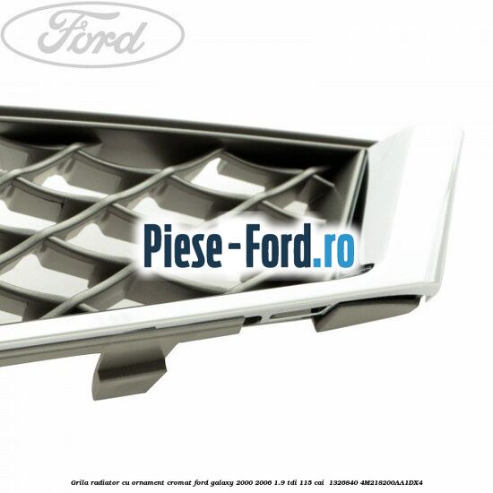 Grila radiator cu ornament cromat Ford Galaxy 2000-2006 1.9 TDI 115 cai  #8F2E082AB5