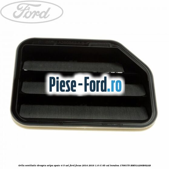 Grila ventilatie dreapta aripa spate 4/5 usi Ford Focus 2014-2018 1.6 Ti 85 cai benzina