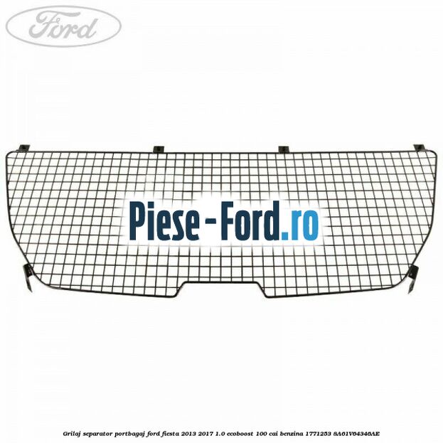 Grilaj separator portbagaj Ford Fiesta 2013-2017 1.0 EcoBoost 100 cai benzina