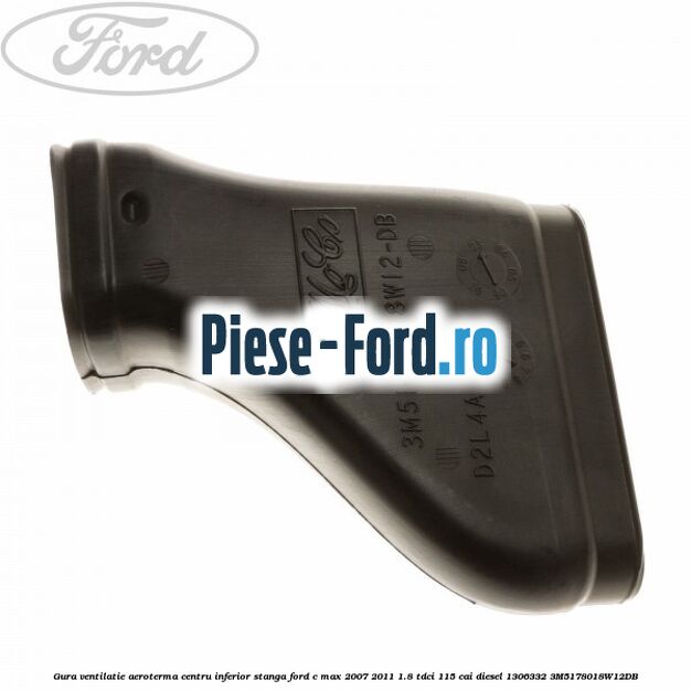 Gura ventilatie aeroterma centru inferior stanga Ford C-Max 2007-2011 1.8 TDCi 115 cai diesel #5B3C122E21