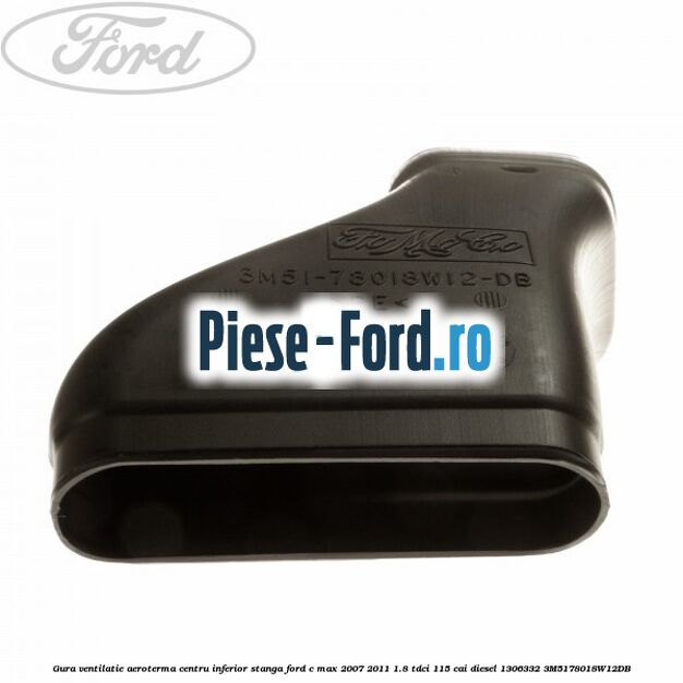 Gura ventilatie aeroterma centru inferior stanga Ford C-Max 2007-2011 1.8 TDCi 115 cai diesel #5B3C122E21