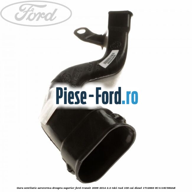 Gura ventilatie aeroterma dreapta superior Ford Transit 2006-2014 2.2 TDCi RWD 100 cai diesel #BE7DEFFD05