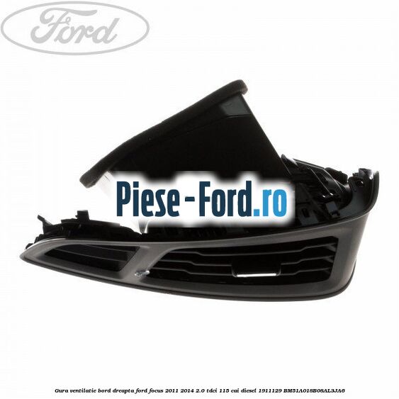 Grila ventilatie bord laterala stanga Ford Focus 2011-2014 2.0 TDCi 115 cai diesel