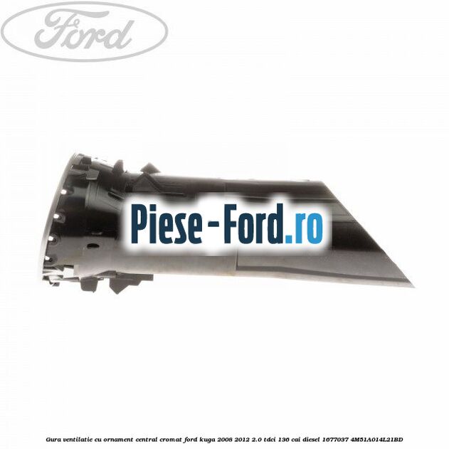 Gura ventilatie, cu ornament central cromat Ford Kuga 2008-2012 2.0 TDCi 136 cai diesel #D9DA5459C8