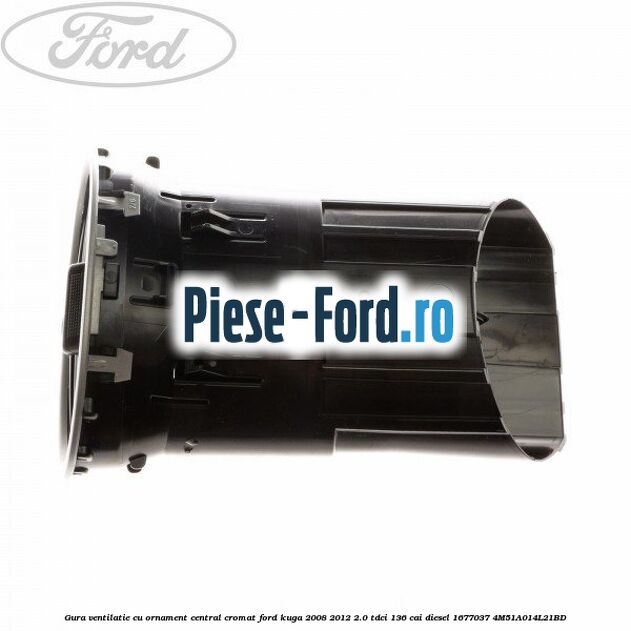 Gura ventilatie, cu ornament central cromat Ford Kuga 2008-2012 2.0 TDCi 136 cai diesel #D9DA5459C8