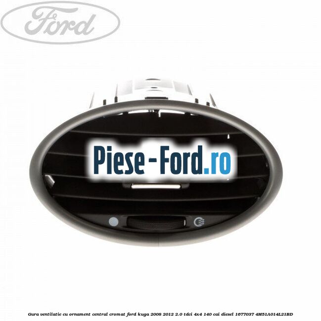 Gura ventilatie, cu ornament central cromat Ford Kuga 2008-2012 2.0 TDCI 4x4 140 cai diesel