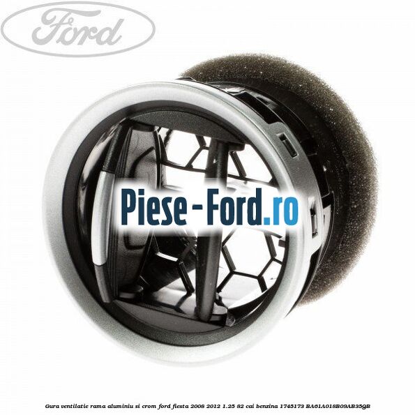 Gura ventilatie, rama aluminiu Ford Fiesta 2008-2012 1.25 82 cai benzina
