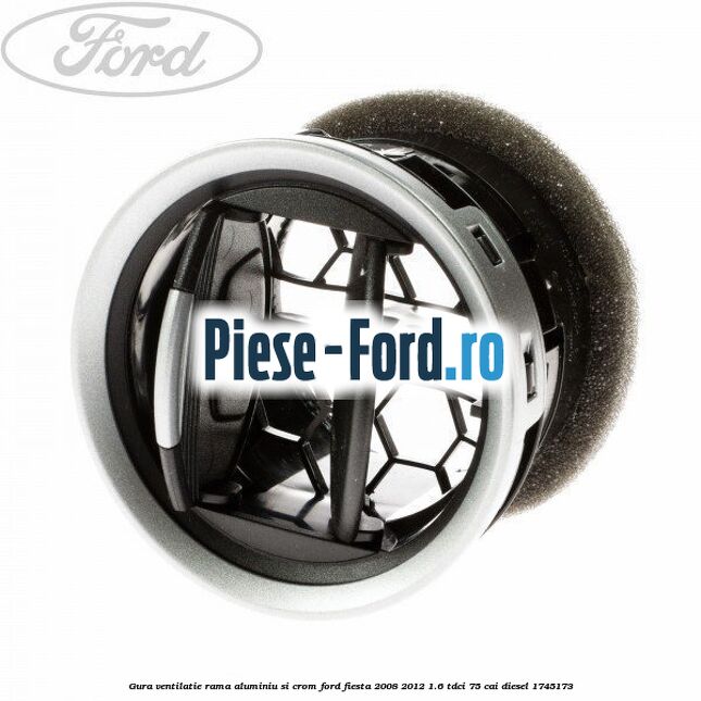 Gura ventilatie, rama aluminiu si crom Ford Fiesta 2008-2012 1.6 TDCi 75 cai