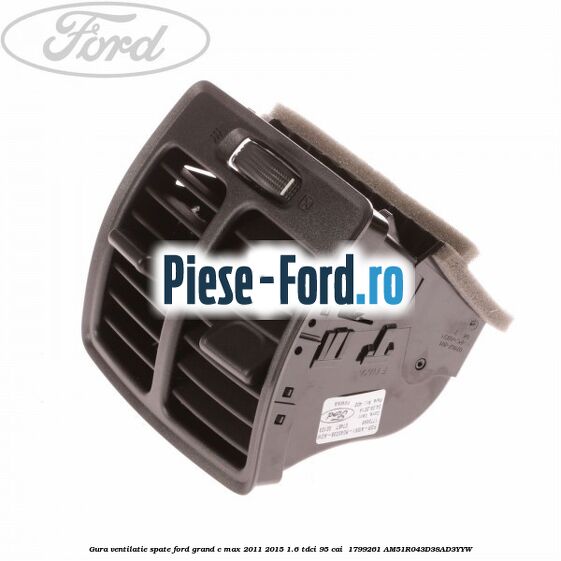 Gura ventilatie spate Ford Grand C-Max 2011-2015 1.6 TDCi 95 cai  #3F09DA662C