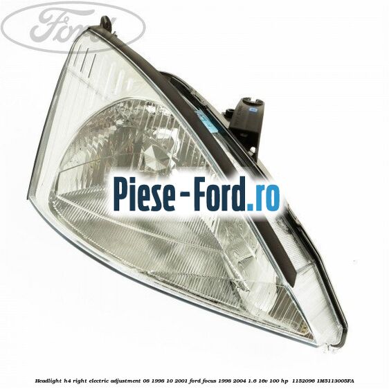 Headlight H4 right electric adjustment 08/1998-10/2001 Ford Focus 1998-2004 1.6 16V 100 HP  #8B87B09608