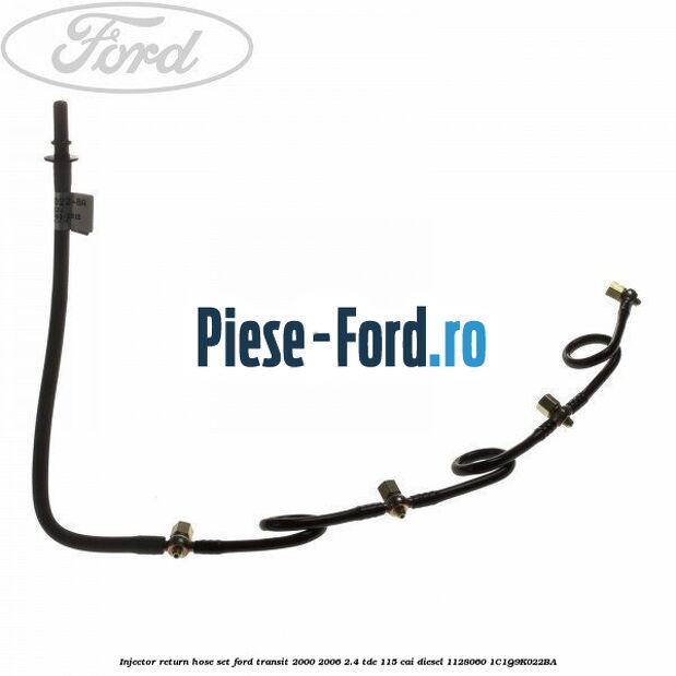 Injector return hose set Ford Transit 2000-2006 2.4 TDE 115 cai diesel #B1F78975CC